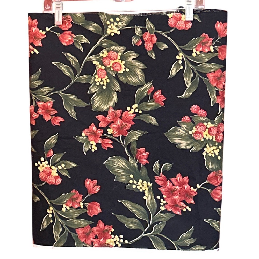 Vintage Unbranded Floral Fabric Dark Academia Cottagecore